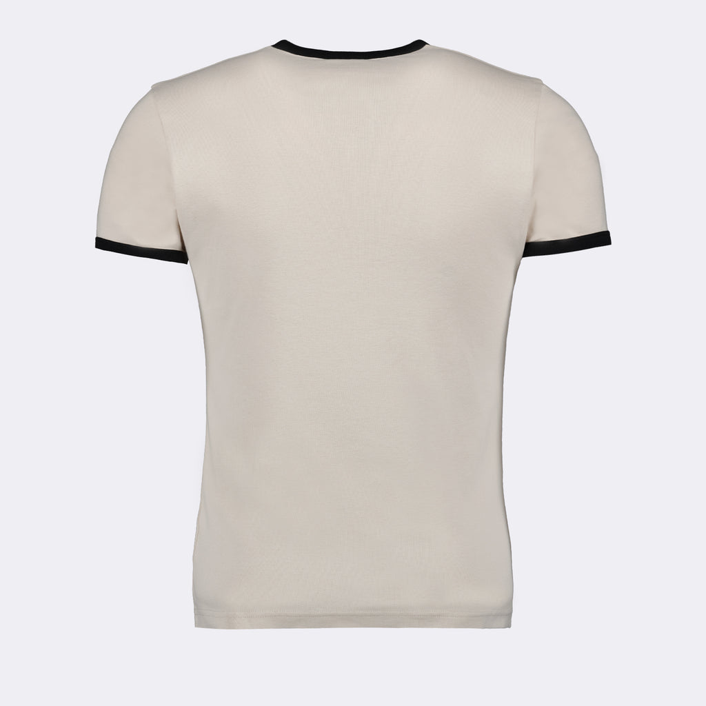 T-shirts T-shirt contraste Réédition Courrèges Beige Homme
