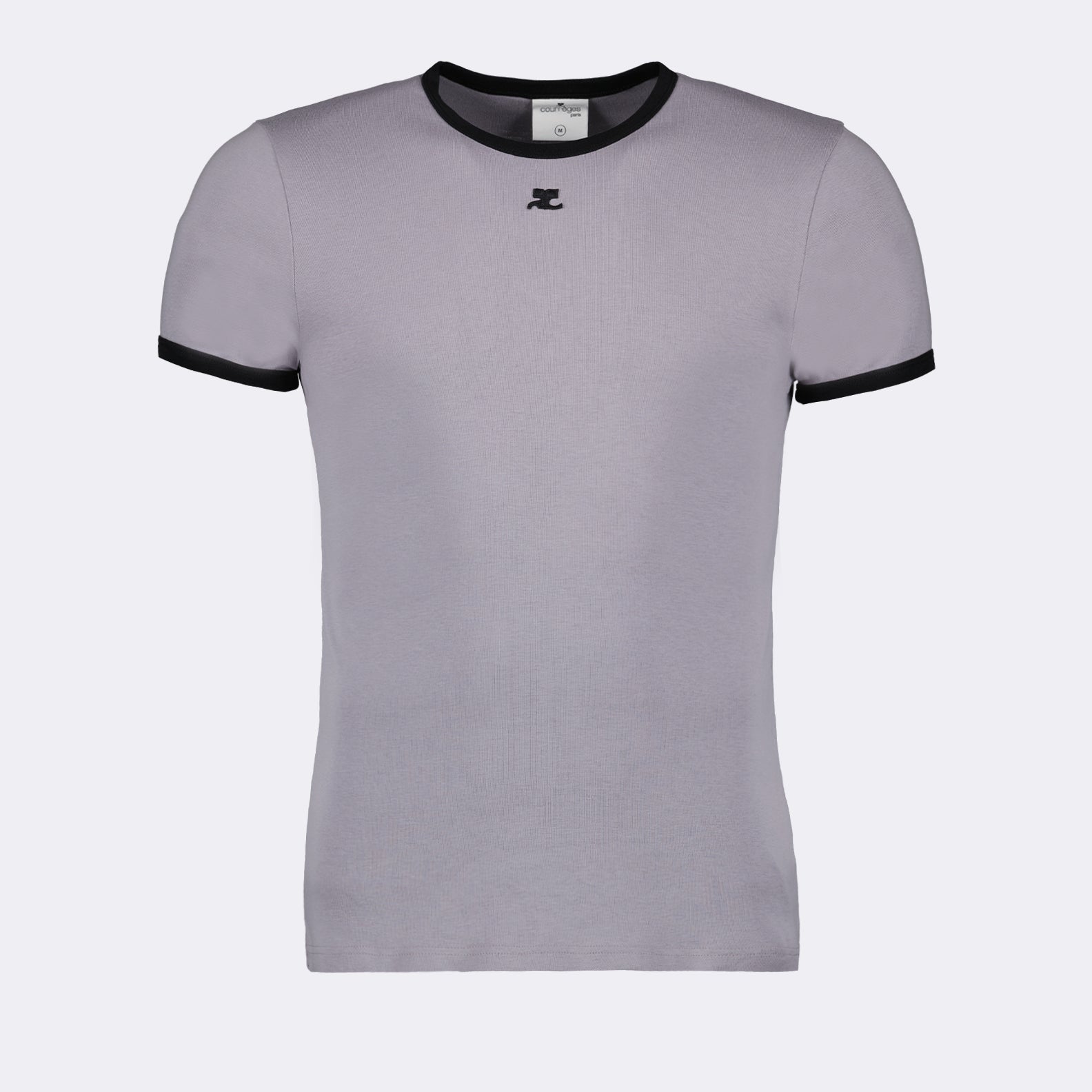 T-shirts T-shirt contraste Réédition Courrèges Gris Homme