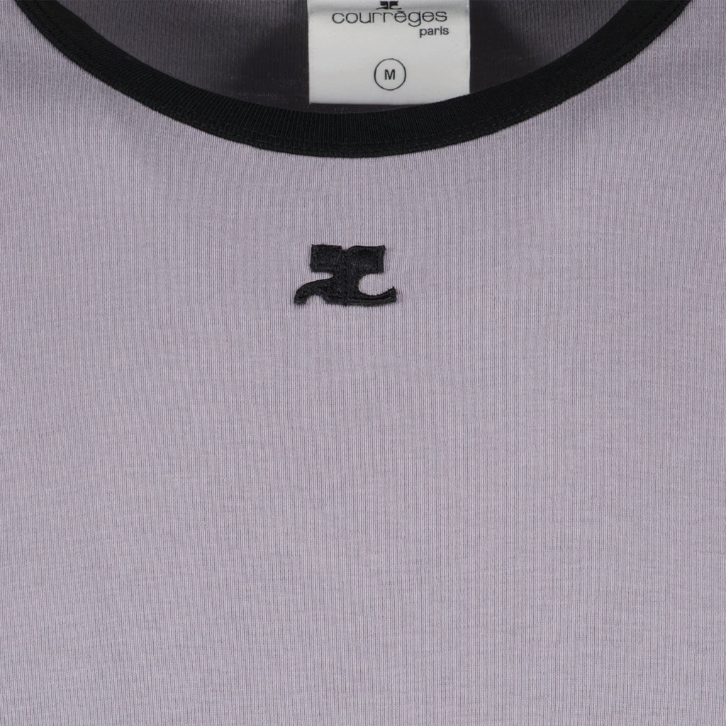 T-shirts T-shirt contraste Réédition Courrèges Gris Homme