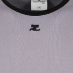 T-shirt T-shirt Reissue a Contrasto Courrèges Grigio Homme