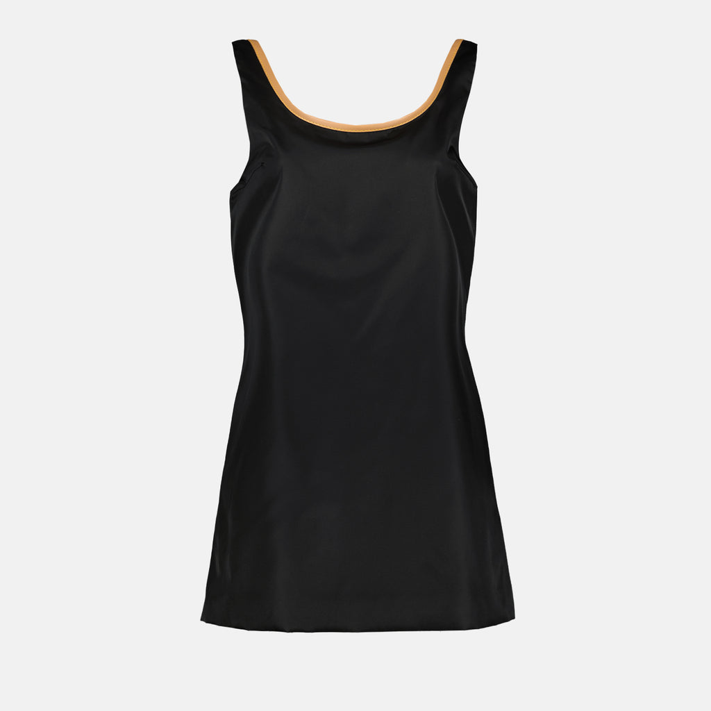 Robes Mini robe en Re-Nylon Prada Noir Femme