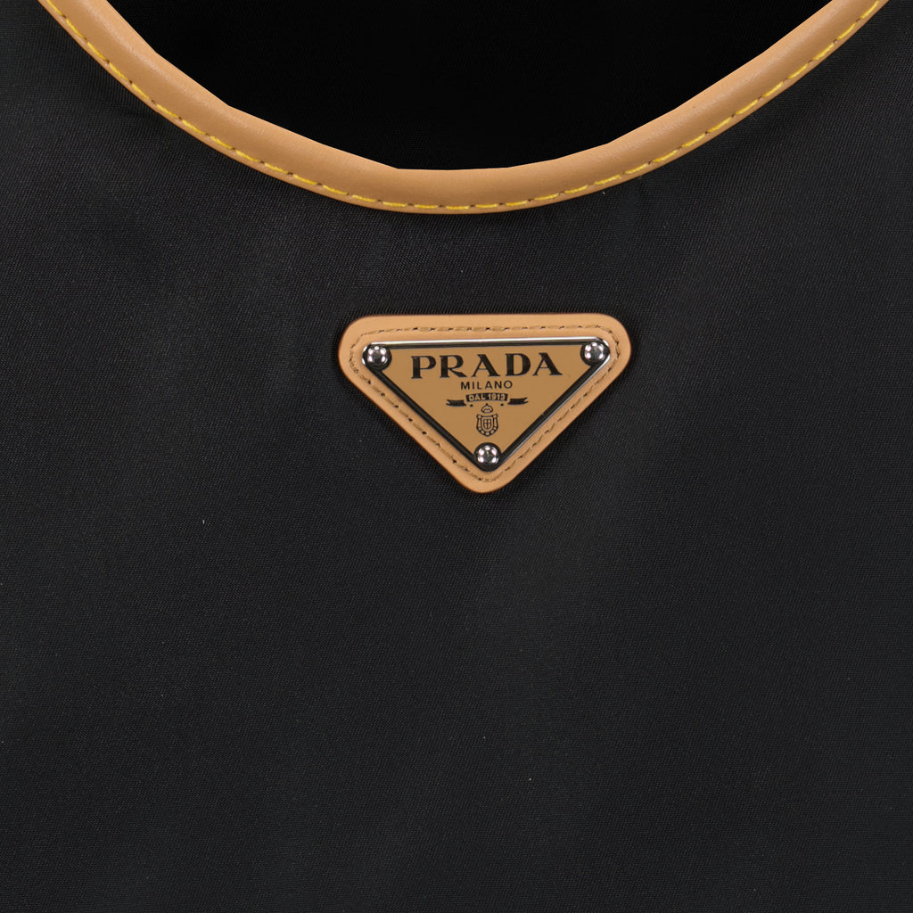 Robes Mini robe en Re-Nylon Prada Noir Femme