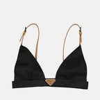 Tops Soutien-gorge en Re-Nylon Prada Schwarz Femme