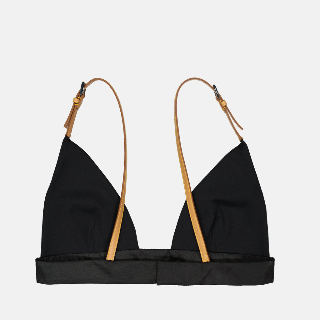 Tops Soutien-gorge en Re-Nylon Prada Schwarz Femme