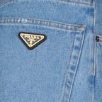 Shorts Short en denim Prada Bleu Femme