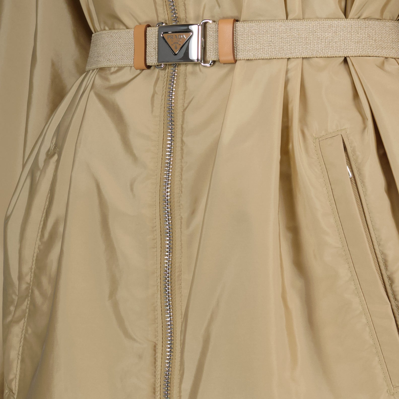 Coats Re-Nylon Parka Prada Beige Women
