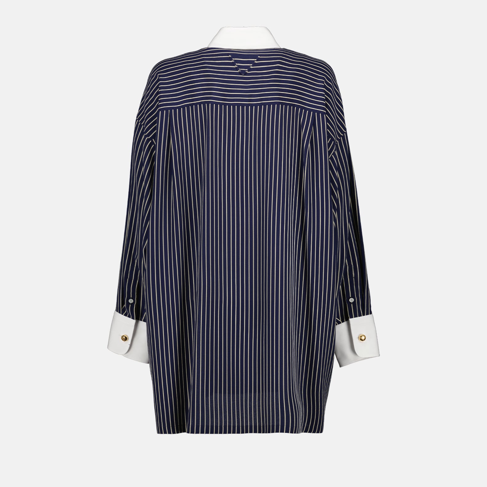 Chemises Chemise rayée oversize Prada Bleu foncé Femme