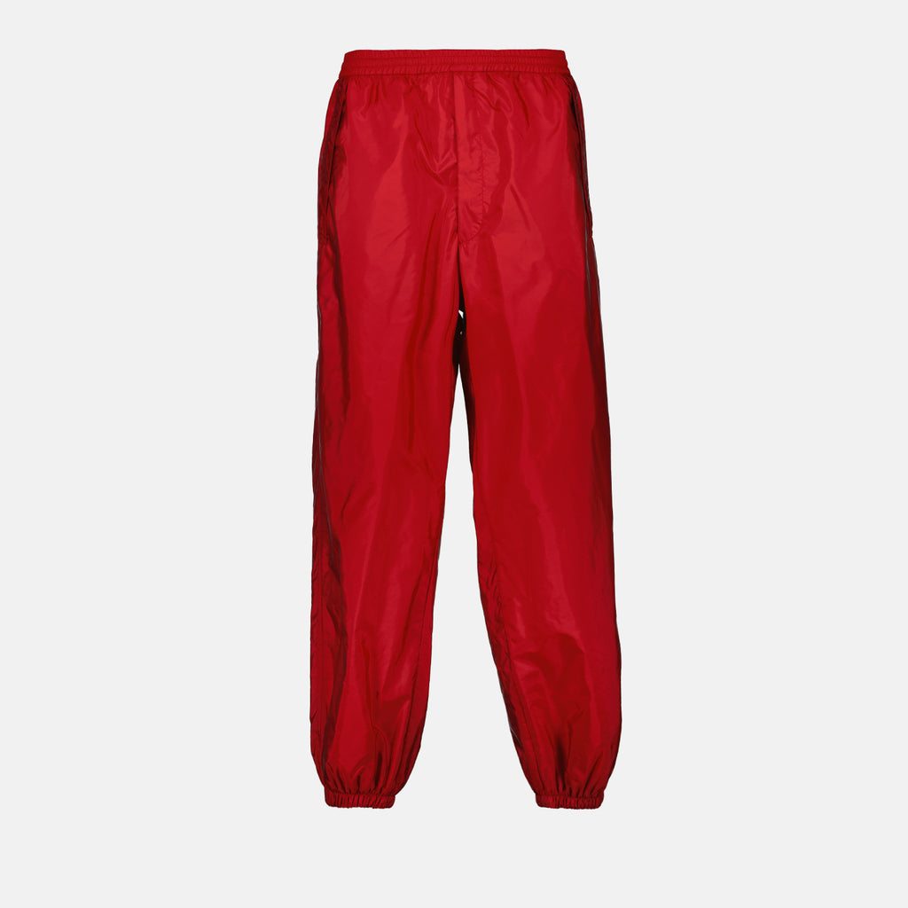 Pantalons Pantalon jogging en Re-Nylon Prada Rouge Homme