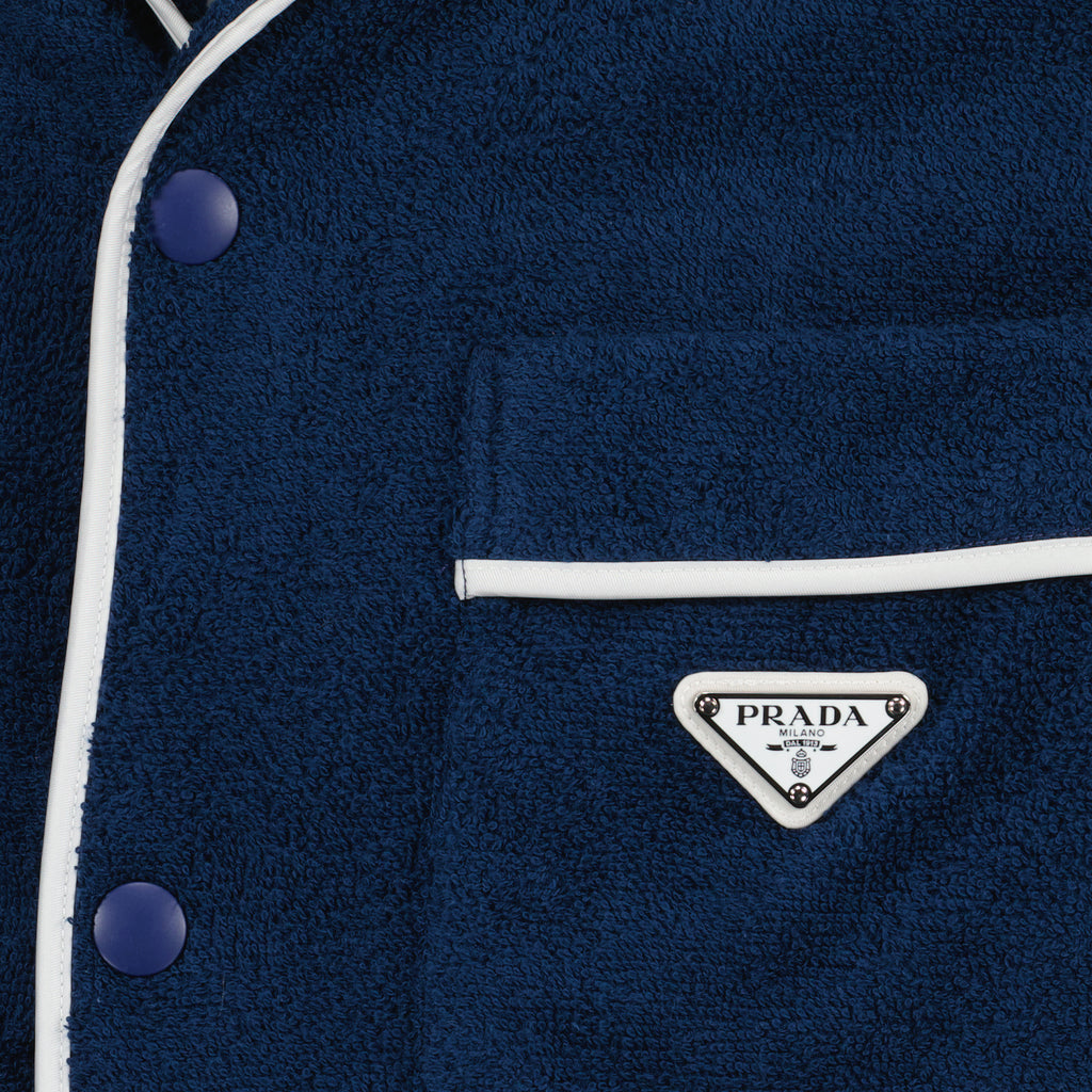 Camisas Chemise en coton éponge Prada Azul escuro Homme