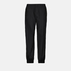 Pantaloni Pantaloni da jogging in seta e nylon Prada Nero Homme