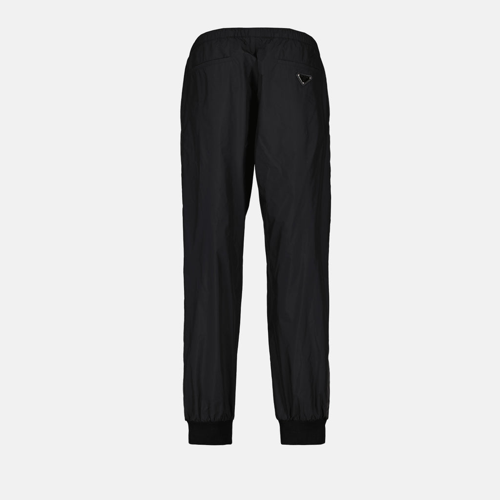 Calças Calças de Jogging em Seda e Nylon Prada Preto Homme