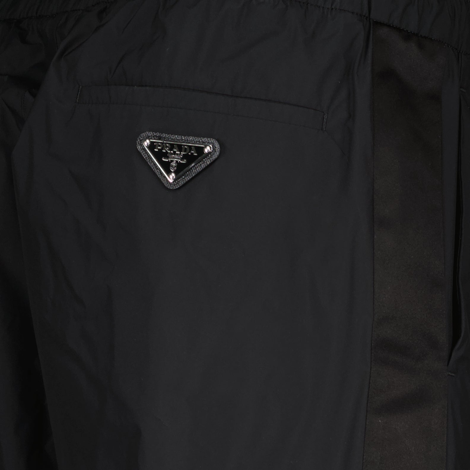 Pants Silk and Nylon Jogging Pants Prada Black Man