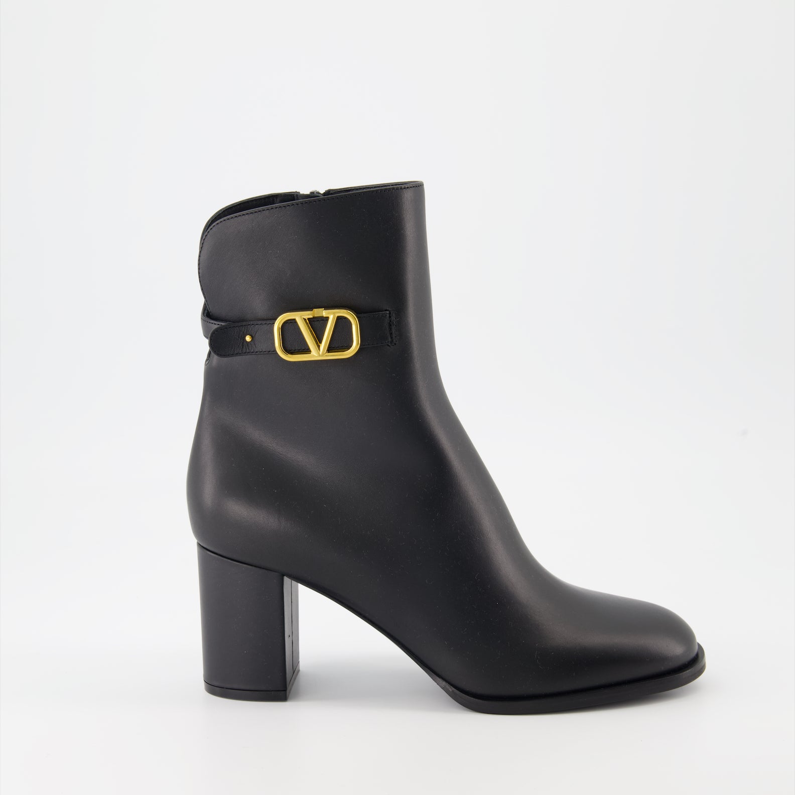 Bottines Bottines VLogo en cuir Valentino Garavani Noir Femme