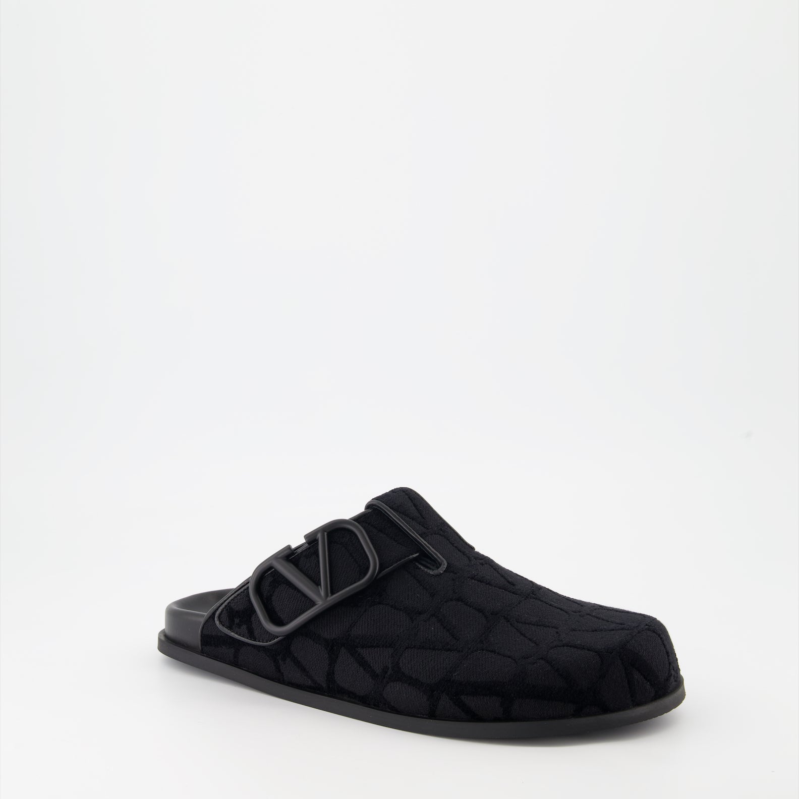 Zapatos abiertos Mules Monograma VLogo Valentino Garavani Negro Homme