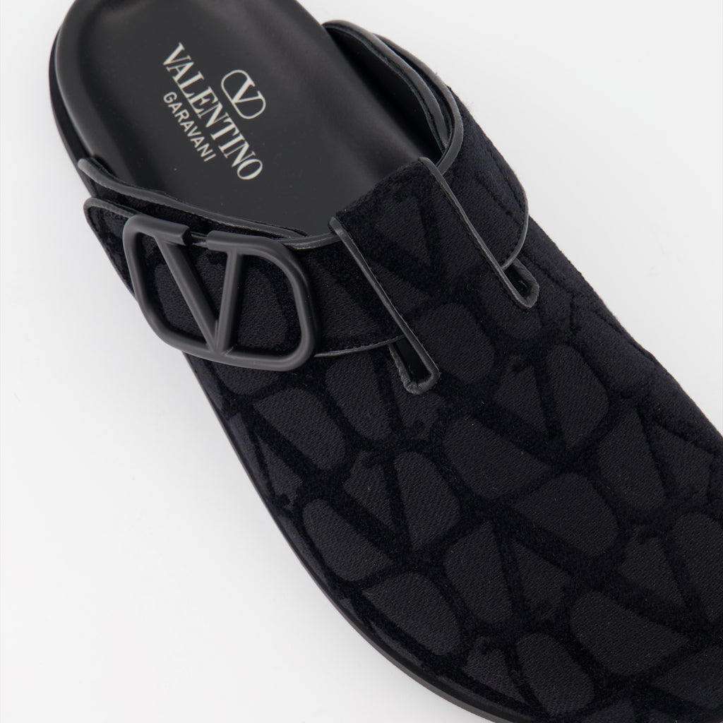 오픈 슈즈 VLogo 모노그램 뮬 Valentino Garavani 검은색 Homme