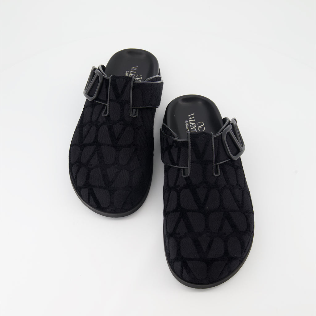오픈 슈즈 VLogo 모노그램 뮬 Valentino Garavani 검은색 Homme