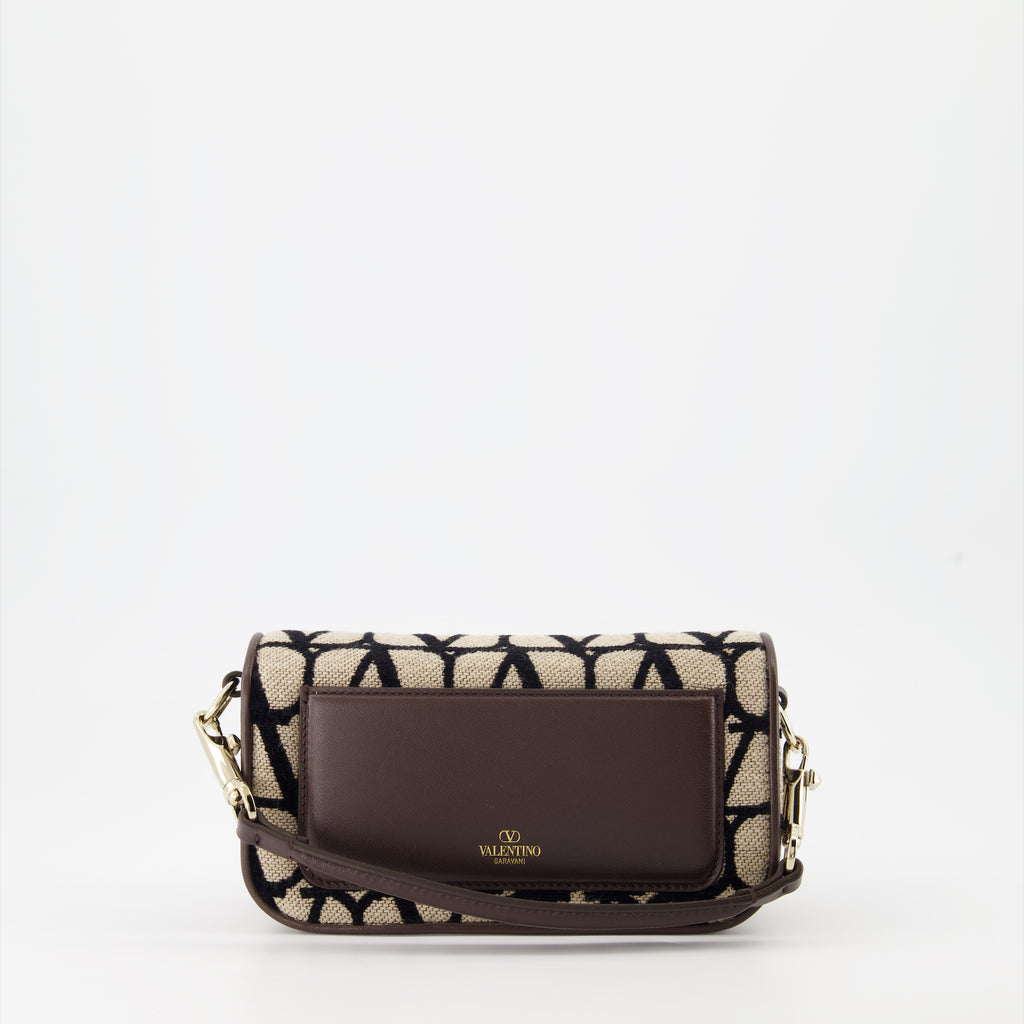 Borse a mano e a spalla Sac Locò en toile iconographe Valentino Garavani Marrone Femme