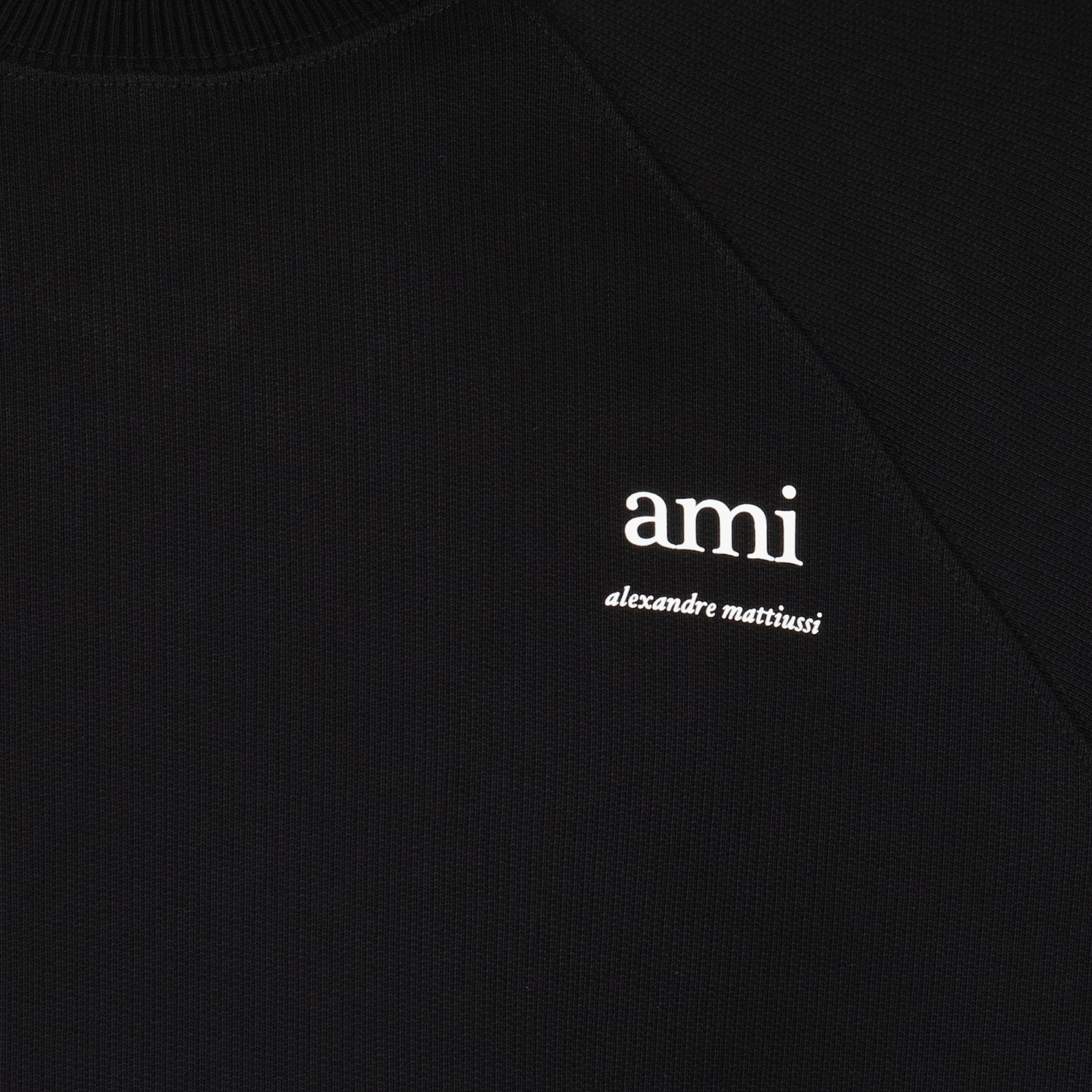 스웨트셔츠 자수 있는 아미 스웻셔츠 Ami PARIS 검은색 남여공용