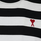 T-shirts T-shirt Ami de Coeur rayé Ami PARIS Noir Unisexe