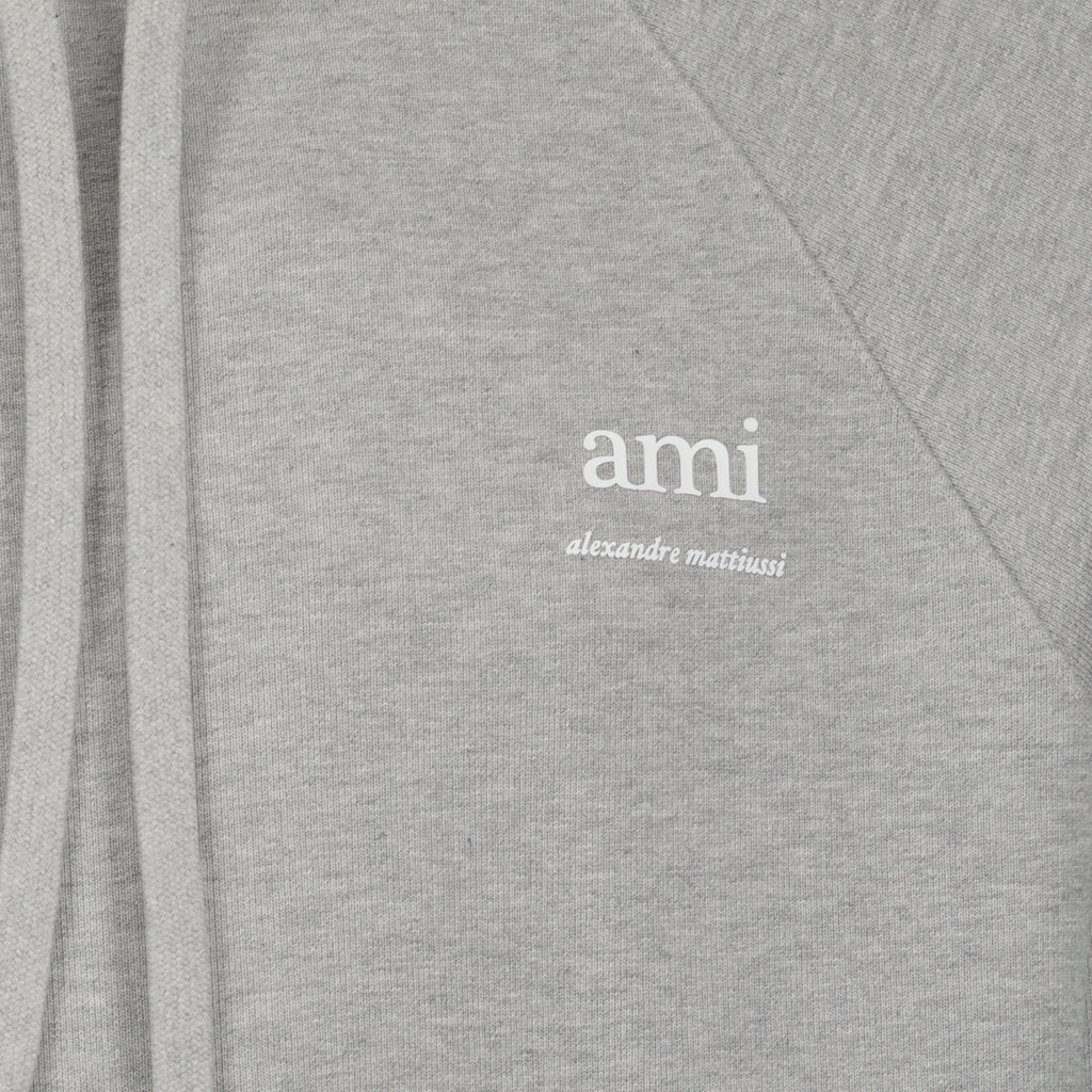 Sweatshirts Sweat à capuche à logo Ami PARIS Gris Unisexe
