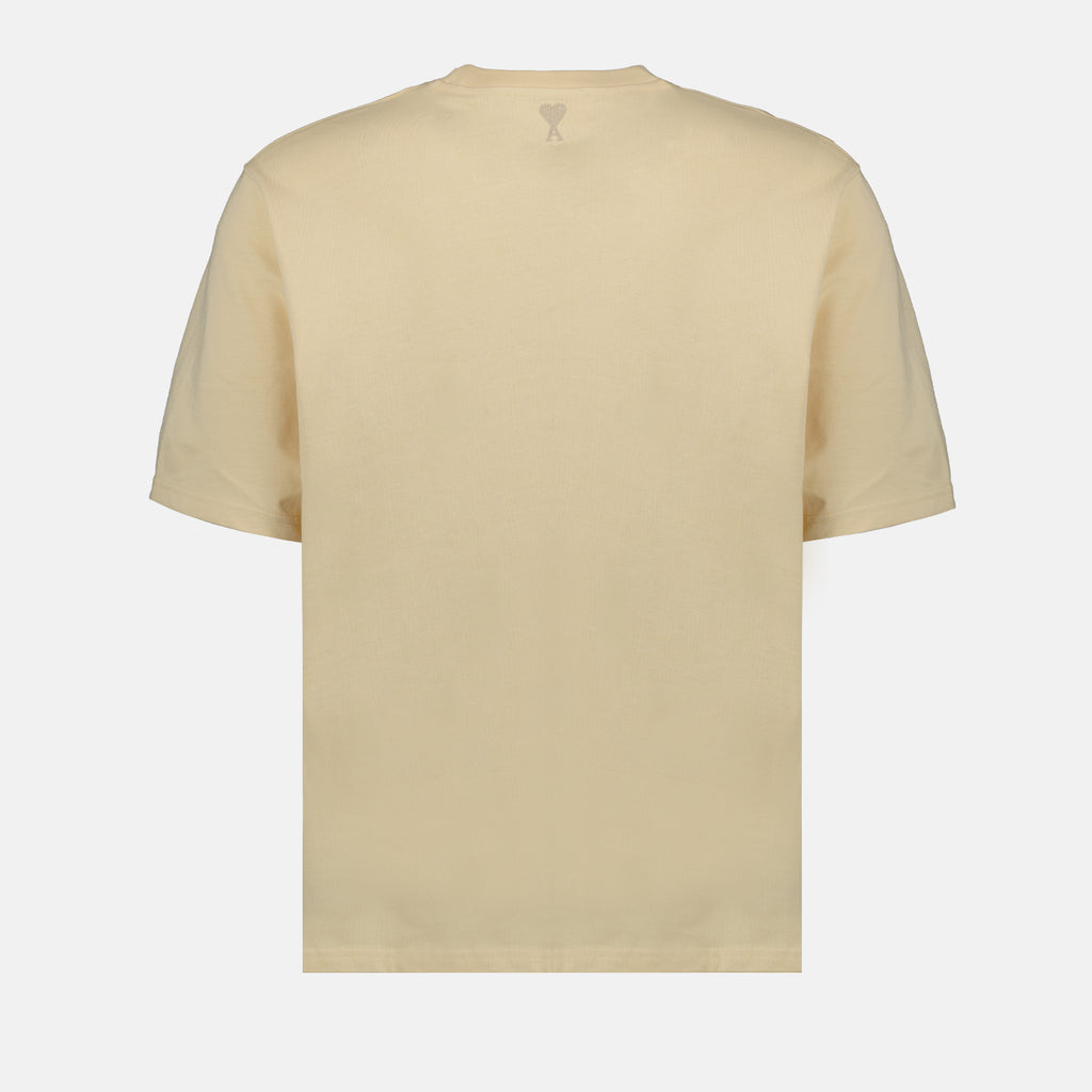 T-shirts Embroidered Ami T-shirt Ami PARIS Beige Unisex