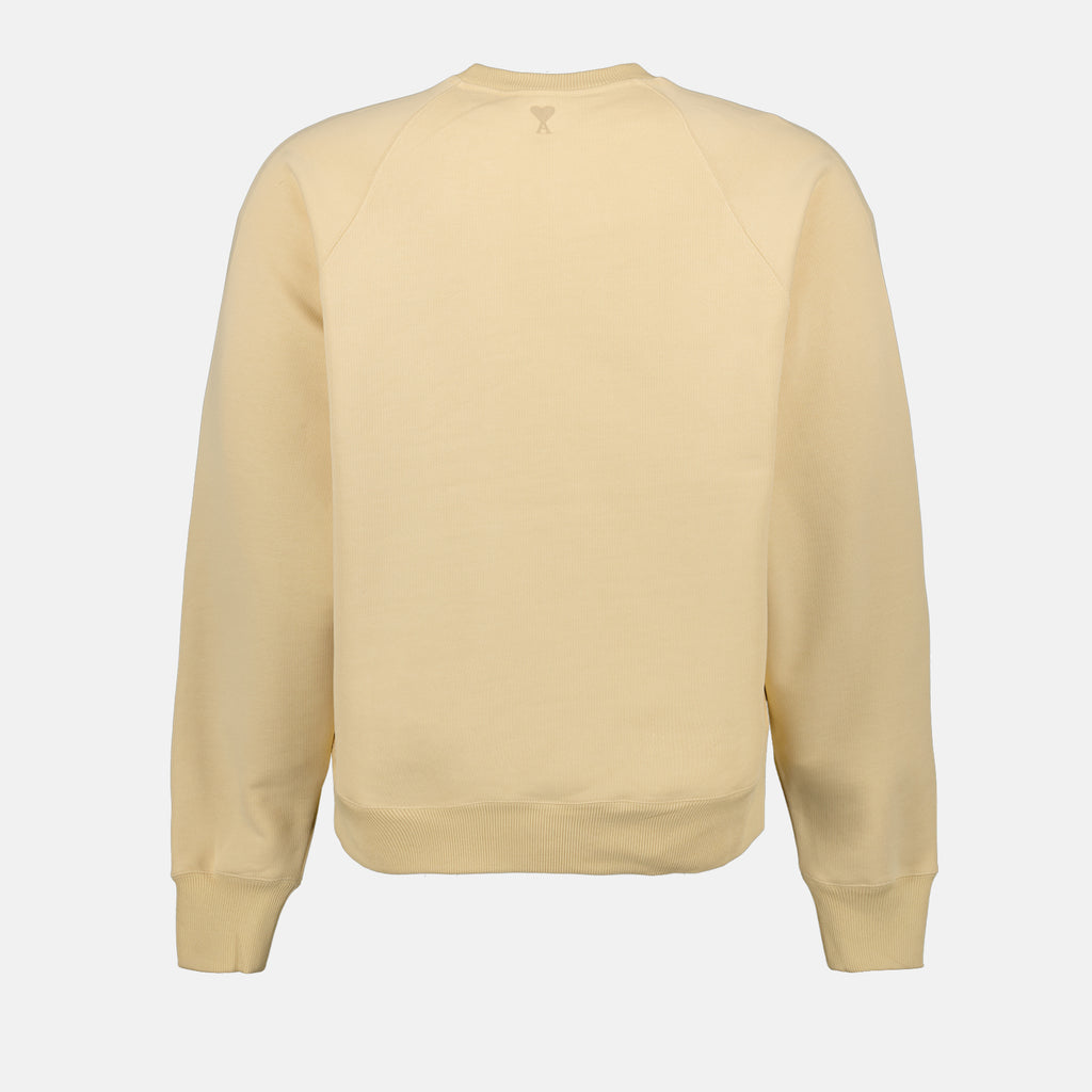 Sudaderas Sudadera Bordada Ami Ami PARIS Beige Unisexo