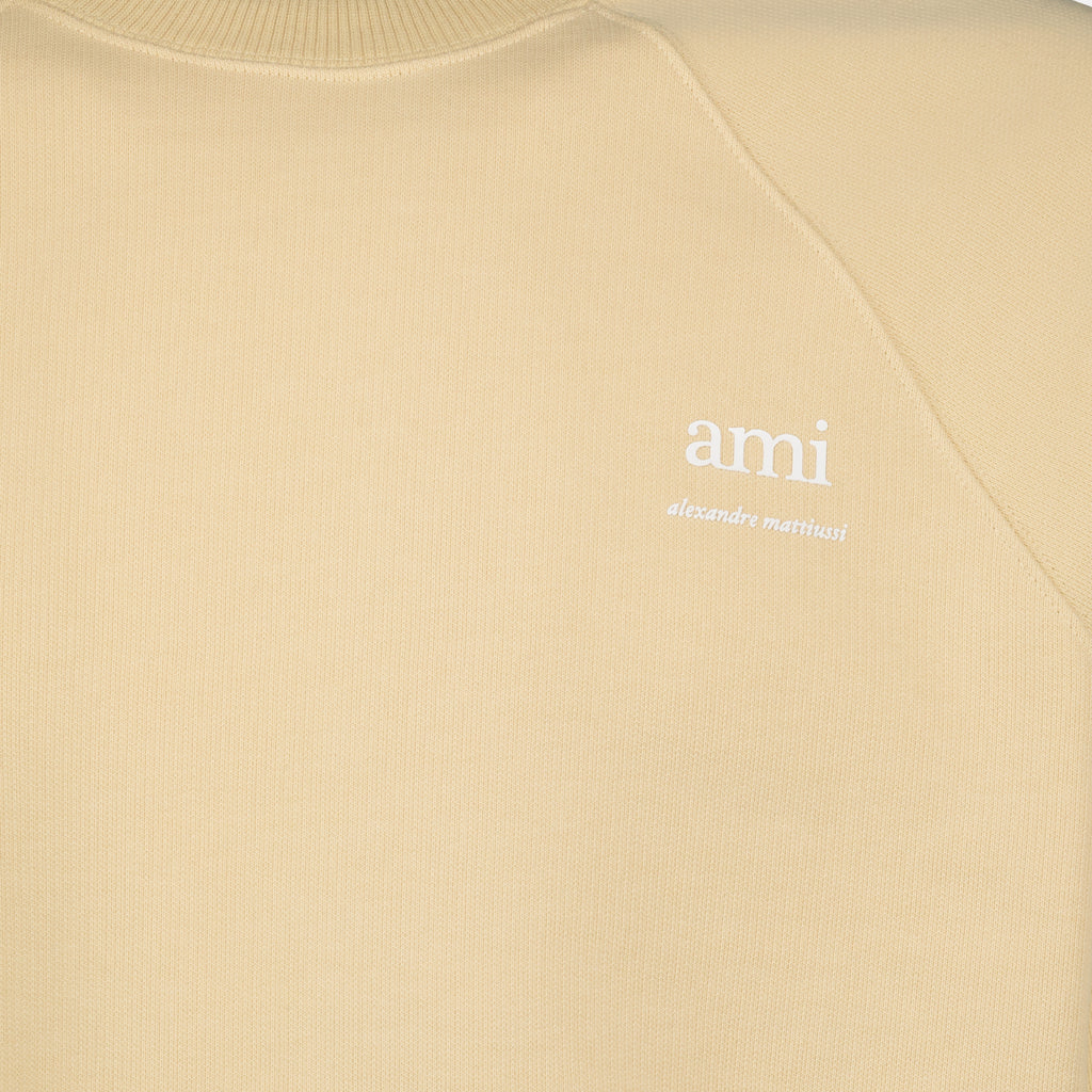 Sudaderas Sudadera Bordada Ami Ami PARIS Beige Unisexo