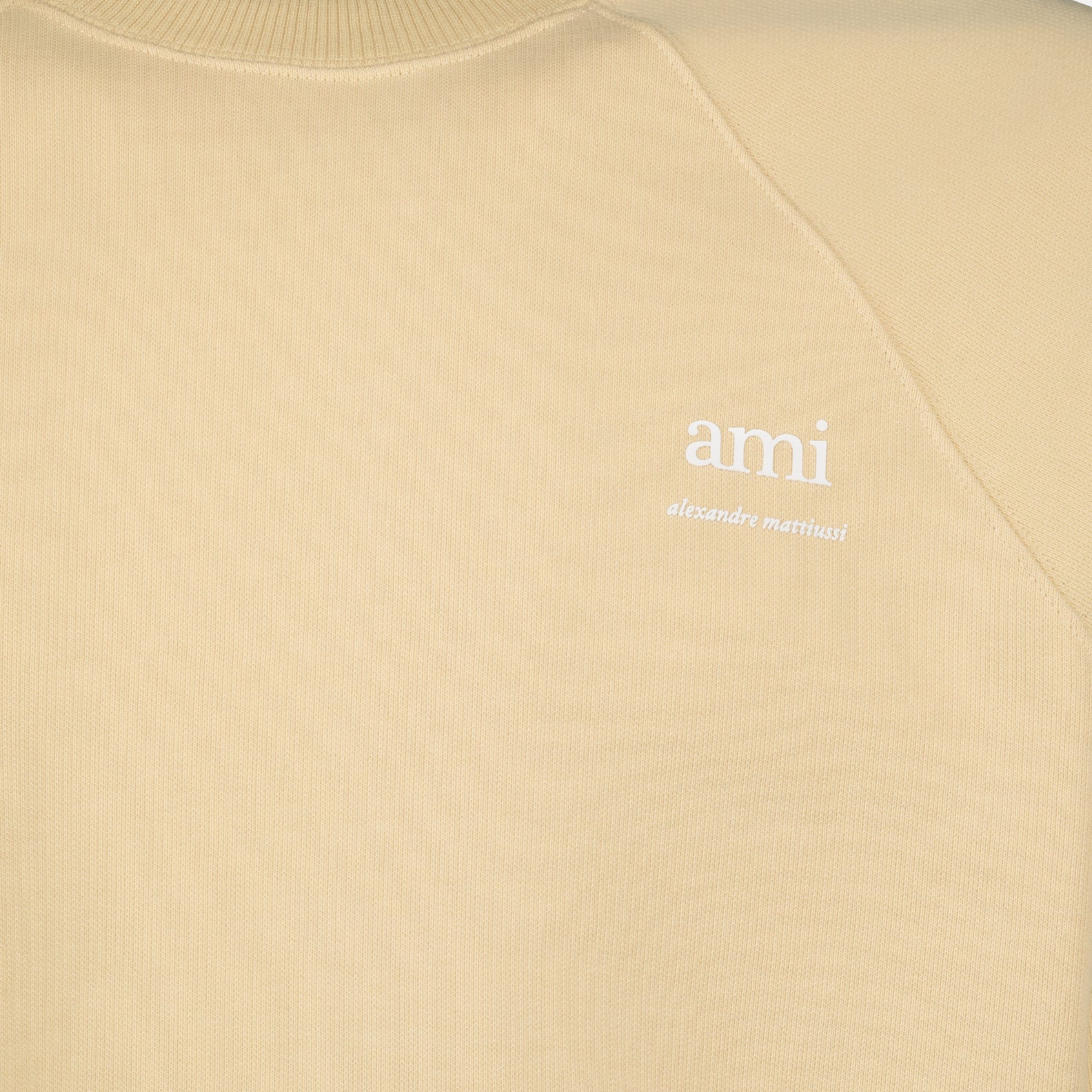 Sudaderas Sudadera Bordada Ami Ami PARIS Beige Unisexo