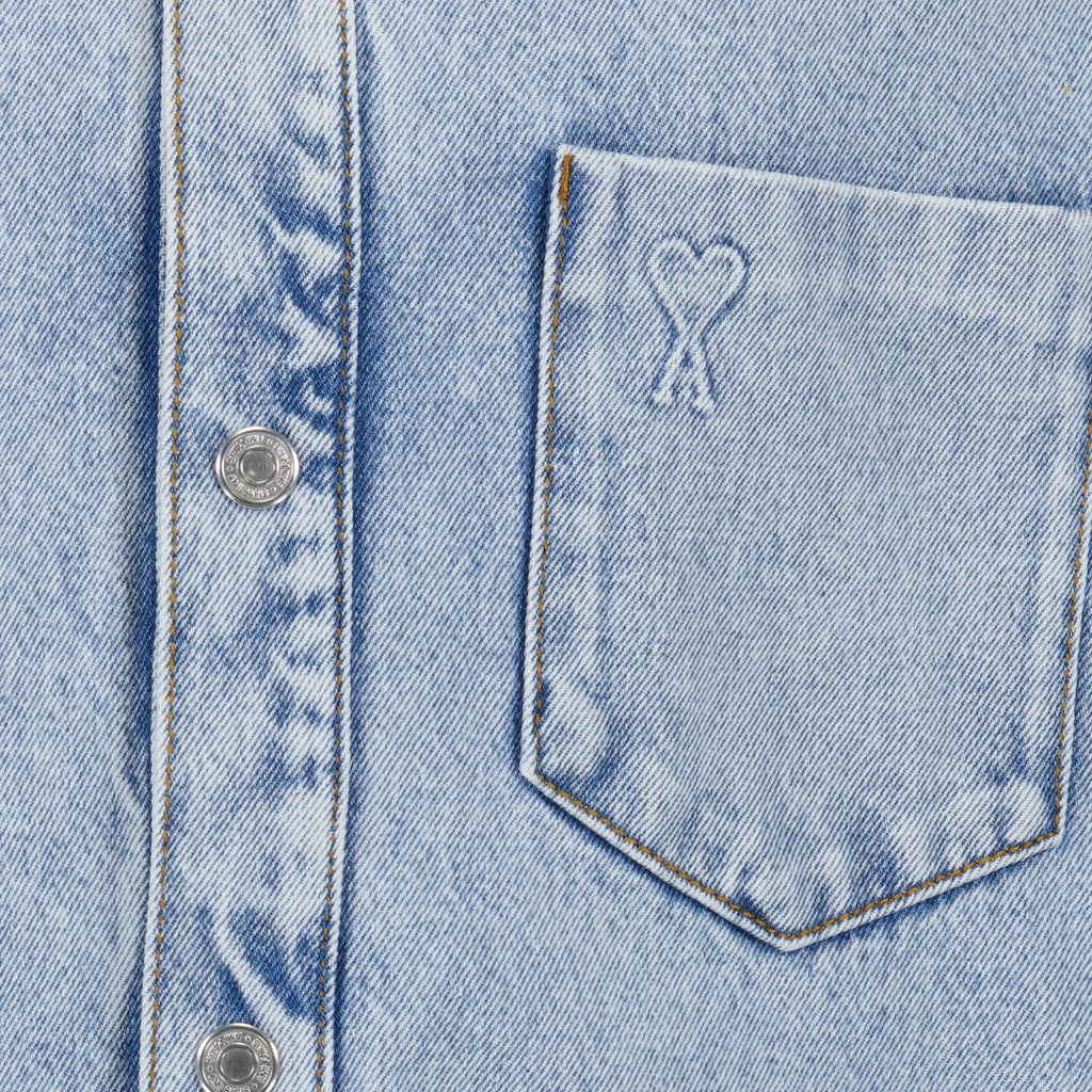 Camisas Chemise en jean Ami PARIS Azul Unissex