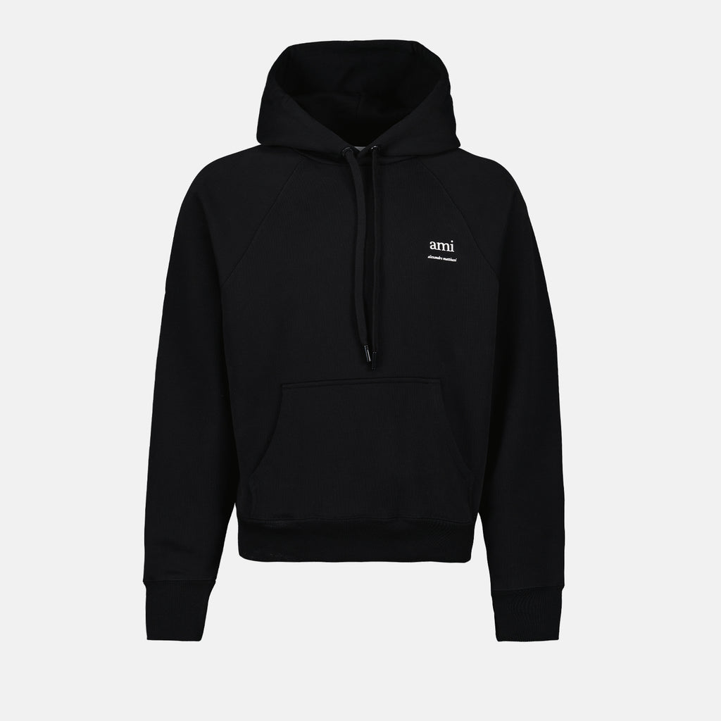 Moletons Moletão com Logo Ami PARIS Preto Unissex