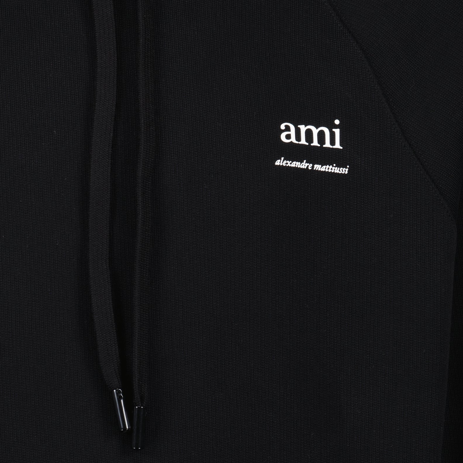 Moletons Moletão com Logo Ami PARIS Preto Unissex