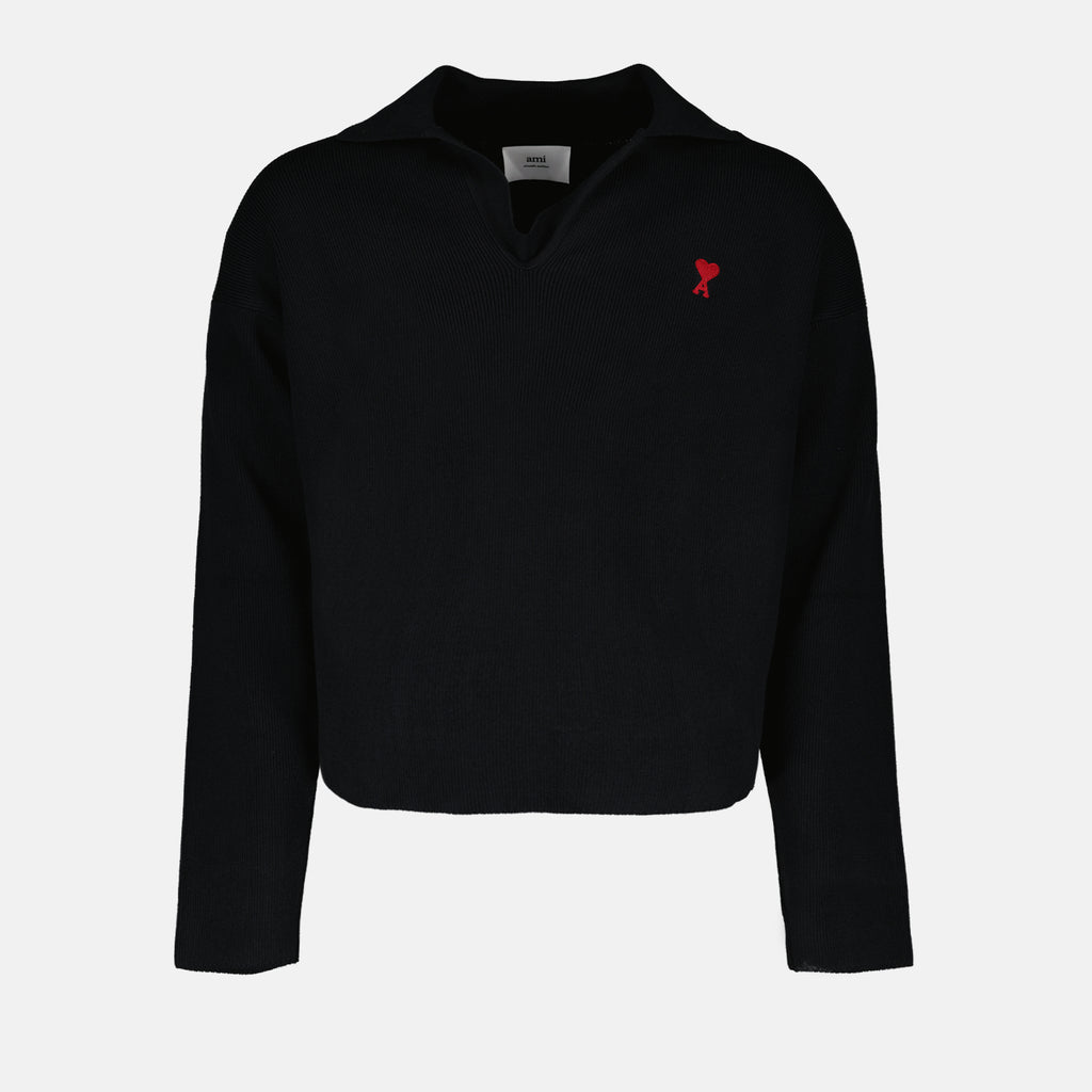 폴로 셔츠 Polo Ami de Coeur Ami PARIS 검은색 남여공용