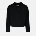 폴로 셔츠 Polo Ami de Coeur Ami PARIS 검은색 남여공용