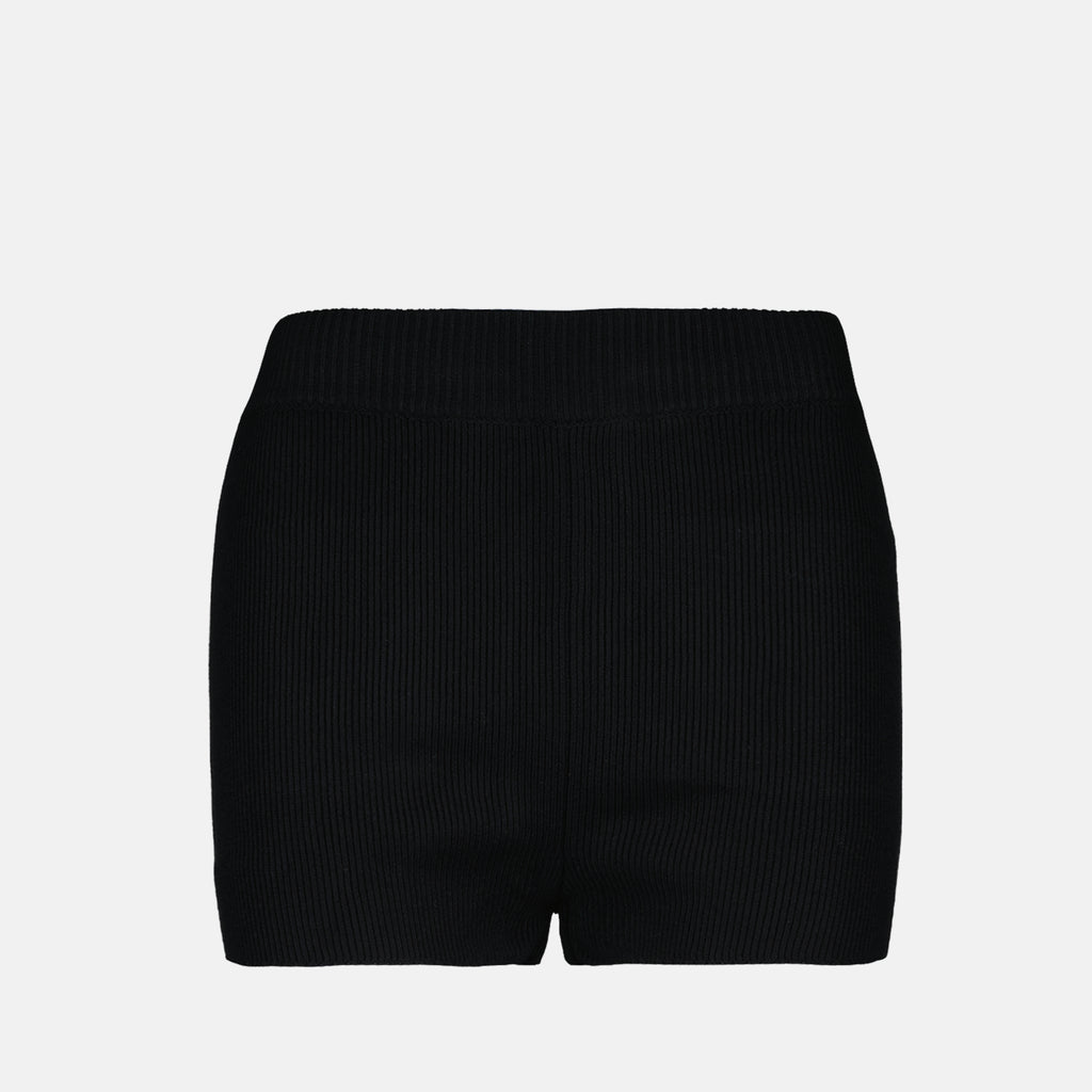Shorts Mini short côtelé Ami PARIS Noir Femme