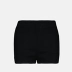 Shorts Mini short côtelé Ami PARIS Noir Femme