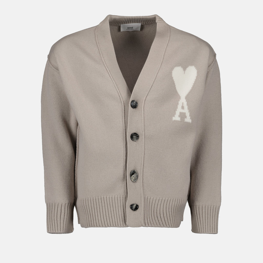 Maille Cardigan Ami de Coeur Ami PARIS Beige Unisexe
