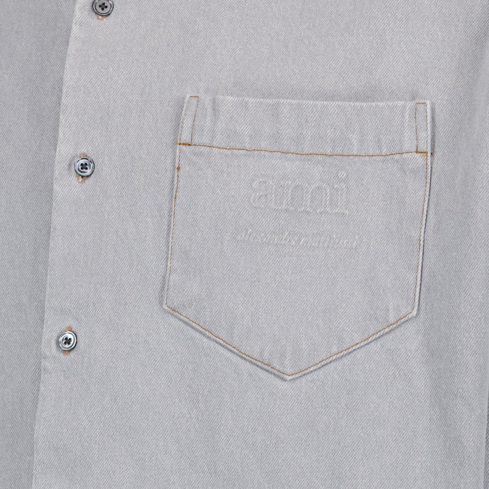 Camisas Chemise en jean Ami PARIS Cinza Homme