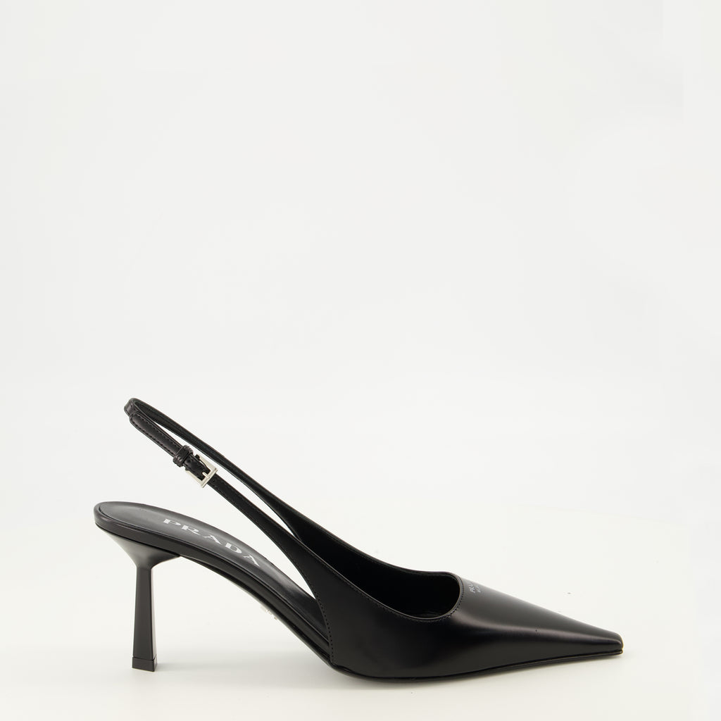 Escarpins Schwarze Lackleder-Pumps Prada Noir Femme