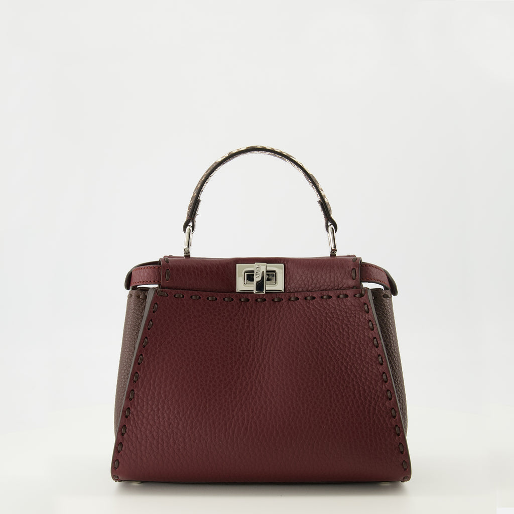 Image de l'article Mini Peekaboo bordeaux de la marque Fendi pour Femme - Saison Printemps-Été 2026 - Vue de Face