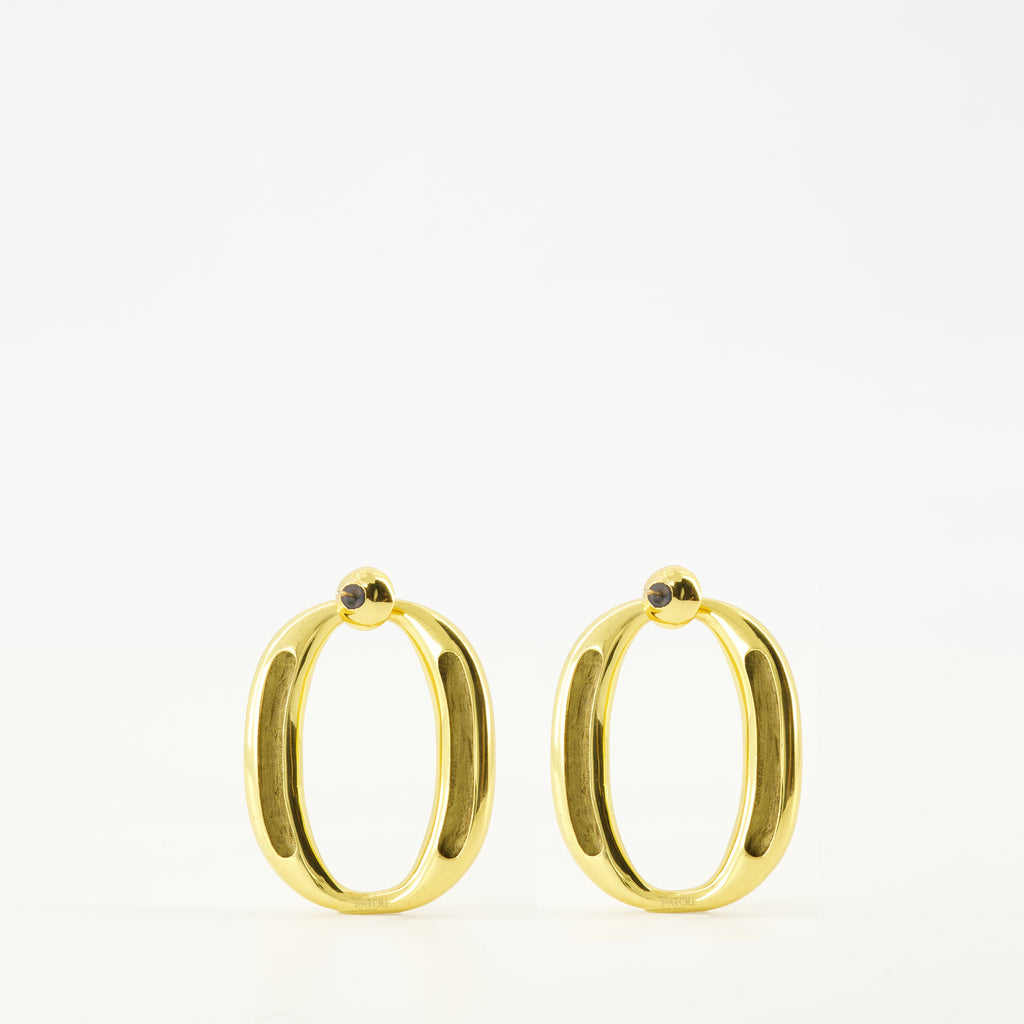 Image de l'article Boucles d'oreilles ovales de la marque Patou pour Femme - Saison Automne-Hiver 2025 - Vue de Dos