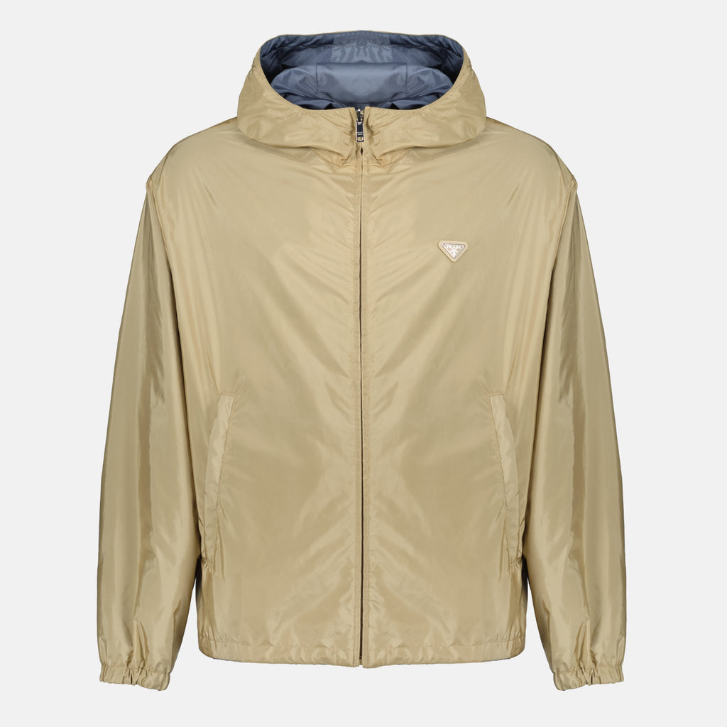 Vestes Casaco Reversível em Re-Nylon Castanho Prada Beige Homme