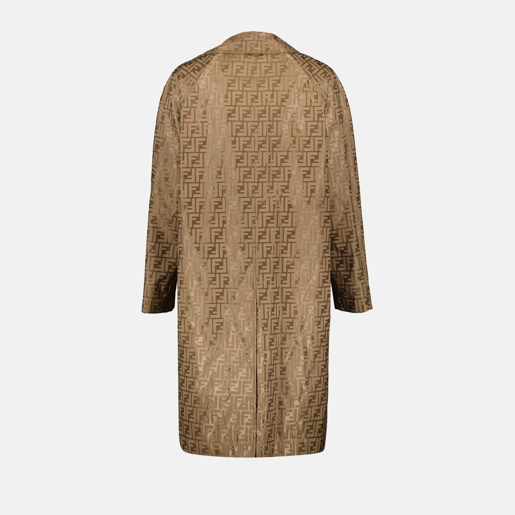 Manteaux Manteau FF en jacquard Fendi Beige Femme