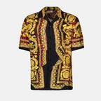 Camisas Chemise en soie Barocco Versace Vermelho Homme