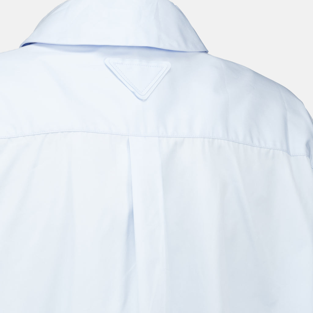 Chemises Blaues Popeline-Hemd Prada Bleu Femme