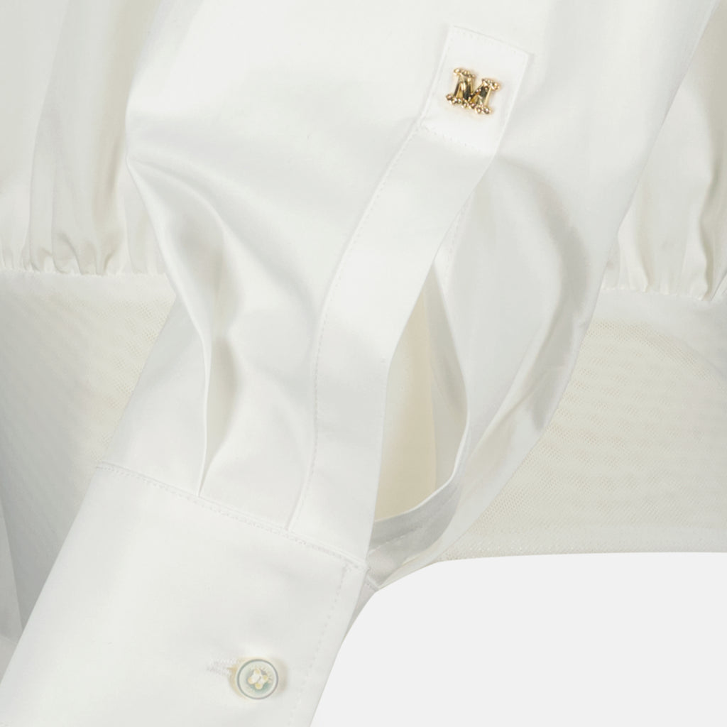 Imagem da Camisa Body de Algodão Branco da Max Mara para Mulher - Coleção Primavera-Verão 2026 - Vista Detalhada_2