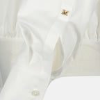 Imagen de la camiseta body de algodón blanco de Max Mara para Mujer - Temporada Primavera-Verano 2026 - Vista Detallada_2