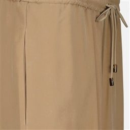 Imagem das calças fluidas castanhas da marca Max Mara para Mulheres - Temporada Primavera-Verão 2026 - Vista Detalhada_1