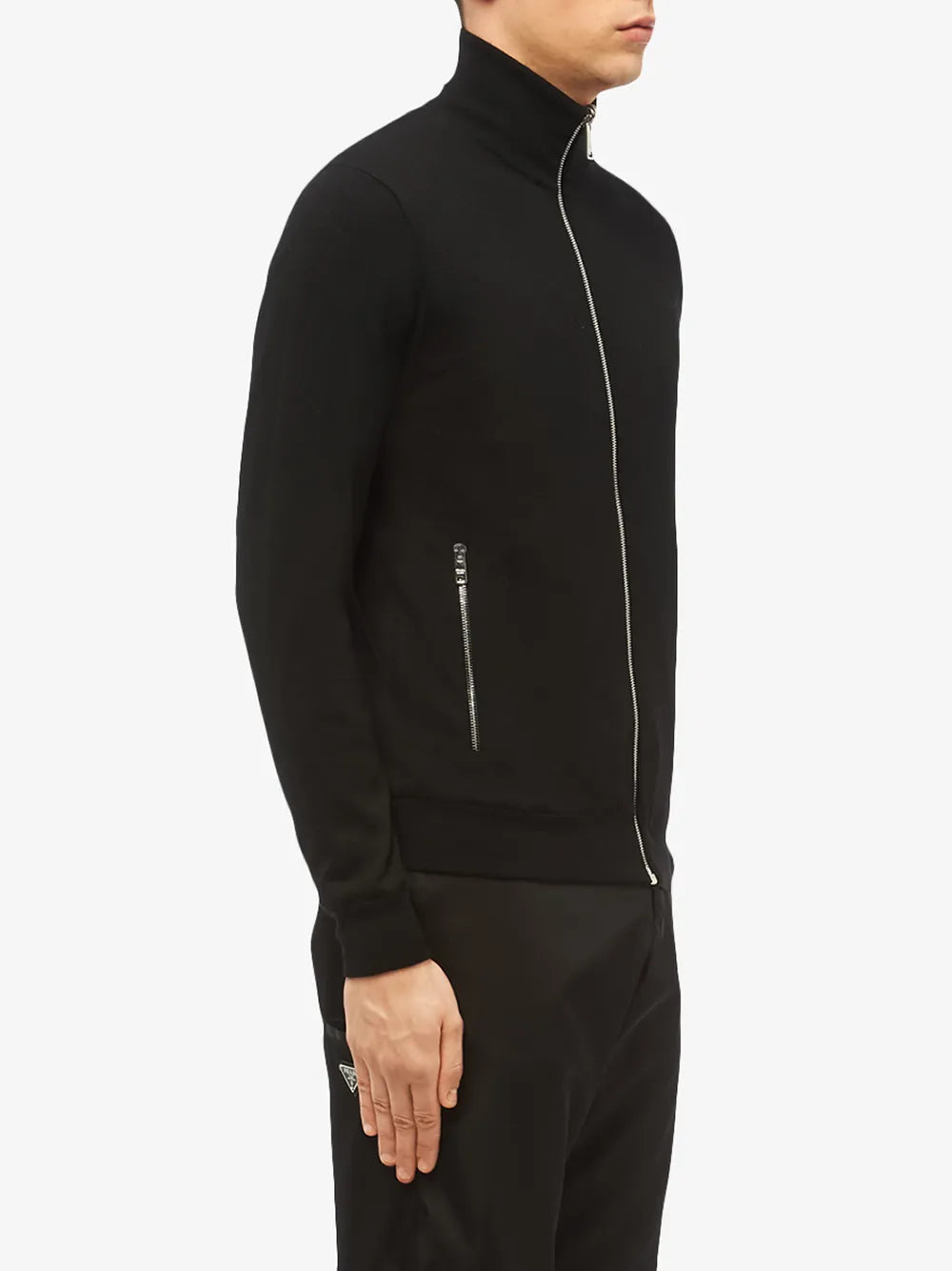 Vestes Bomber en Re-Nylon et laine Prada Noir Homme