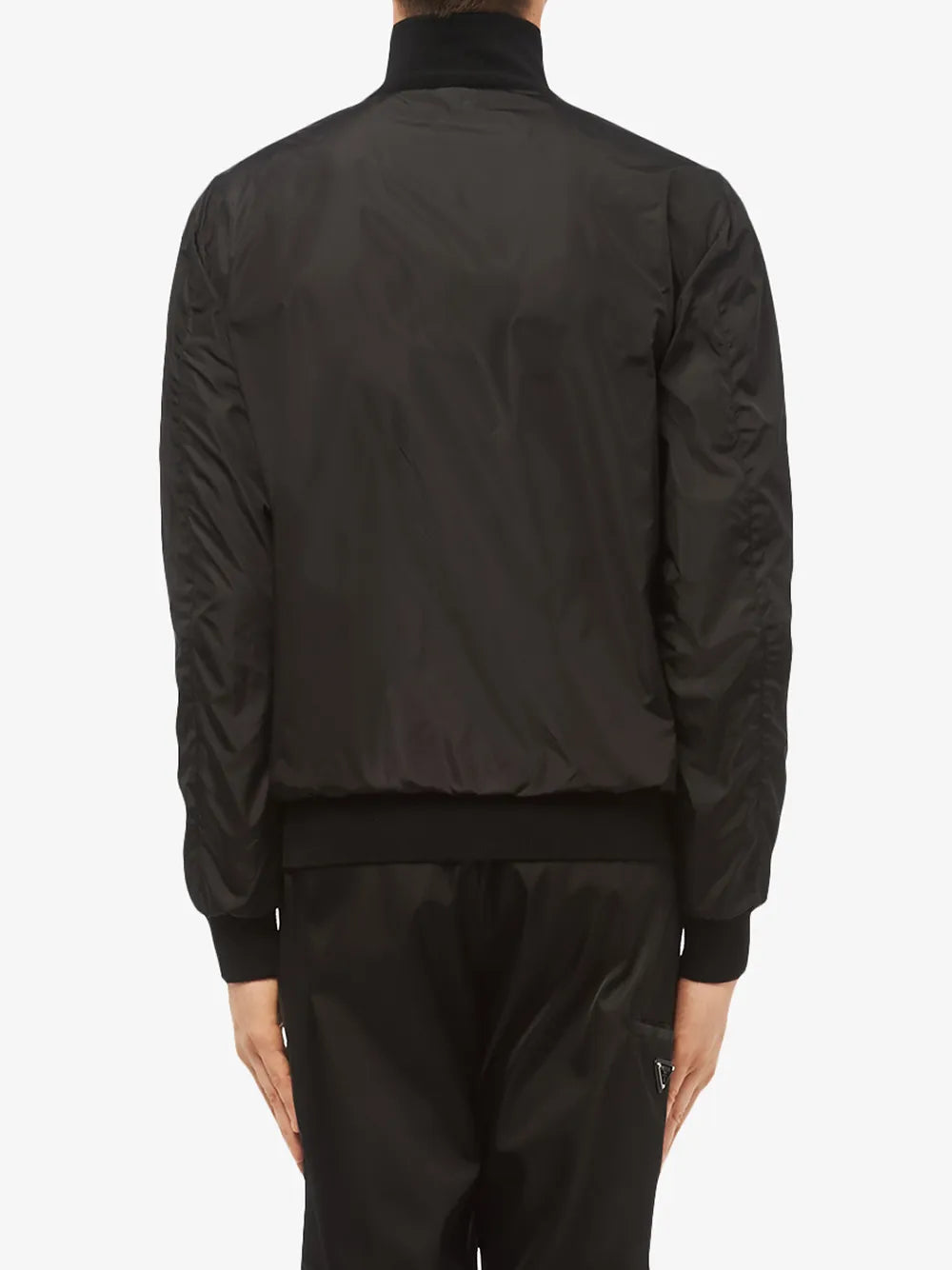 Vestes Bomber en Re-Nylon et laine Prada Noir Homme