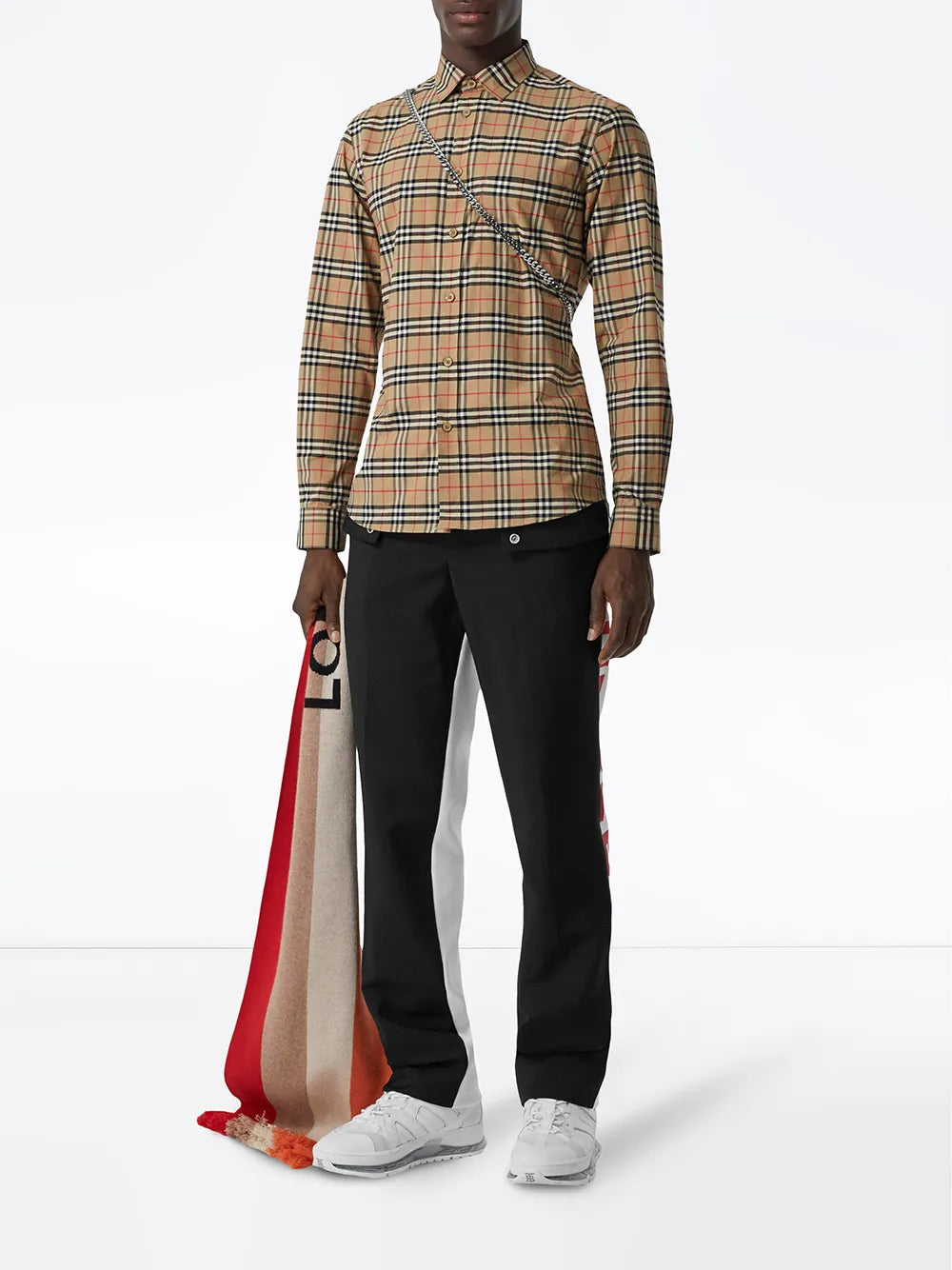 Camisas Camisa de xadrez Burberry Bege Homme